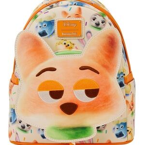 Zootopia 2 Nick Wilde Cotton Candy Cosplay All-Over Print Mini Backpack NWT